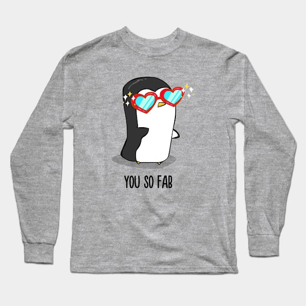 Fabulous Penguin Long Sleeve T-Shirt by AnishaCreations